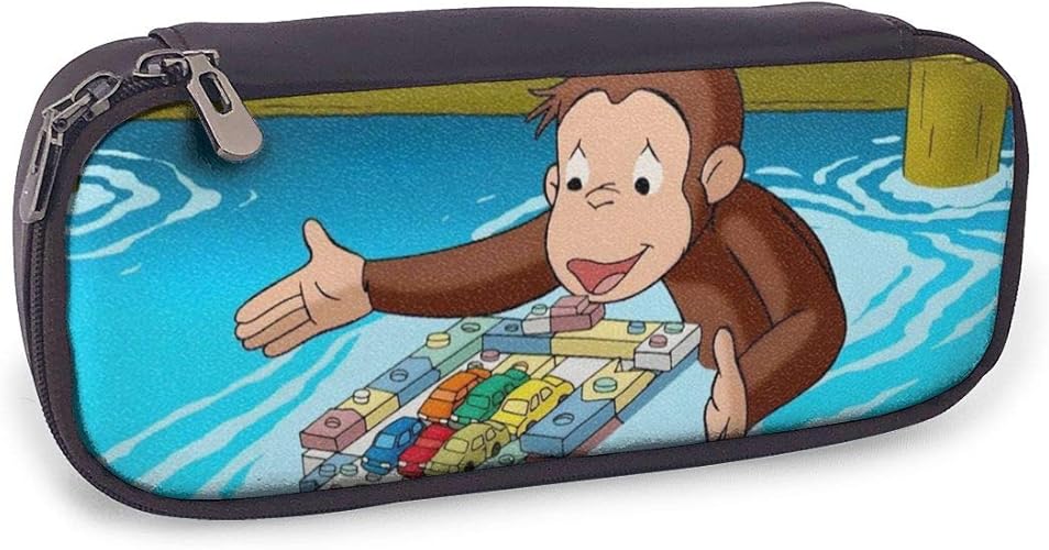 Amazon おさるのジョージ 2 Pu 革 ペンケース 大容量 おしゃれ 高校生 アニメ 鉛筆 筆箱 漫画 軽量 通学 子供 学生 文具収納 化粧ポーチ 多機能 男女兼用 防水 文房具 ダブルジッパー 革のえんぴつ包み ノーブランド品 シューズ バッグ