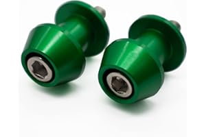 CARMOEIGNIN Motorcycle 8MM Swingarm Spools Sliders Stand Universal M8 Black Bobbins For Honda CBR 600 954 RR cbr1000rr SP1 Suzuki GSXR 600 750 1000 GSXS750 ZX6R ZX10R Z400 Z650 Z900 Z1000 Triumph Tiger 660(GREEN)