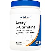 Nutricost Acetyl L-Carnitine (ALCAR) 500 Grams - 1000mg Per Serving - Pure Acetyl L-Carnitine Powder
