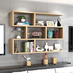 Estante de pared, estante de pared blanco, estantes de pared con marco