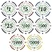DA VINCI 50 Black Casino Del Sol 11.5 Gram Poker Chips with 100 Dollar Denomination
