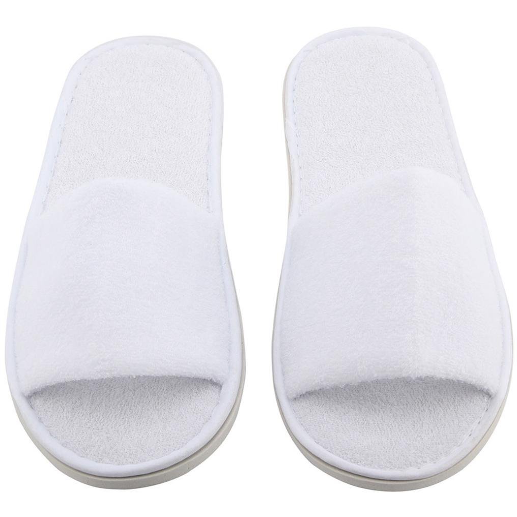 white towelling slippers