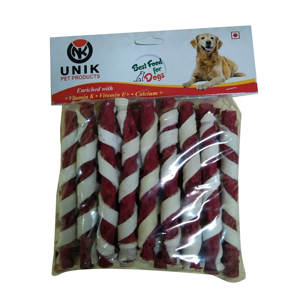 Buy Unik Spiral Kebab Munchies for Dogs and Puppies (Mutton, 250 Grams