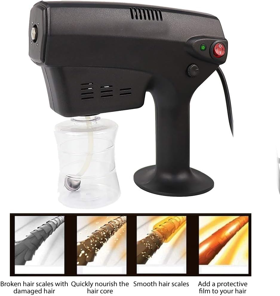 YWJH Hair Coloring Dyeing Steamer Humidifier Hair Care Spa Tool, Multifunctional Nano Steam Gun Hair Salon Hairdressing Special, 260ML Nano Mixed Vapor