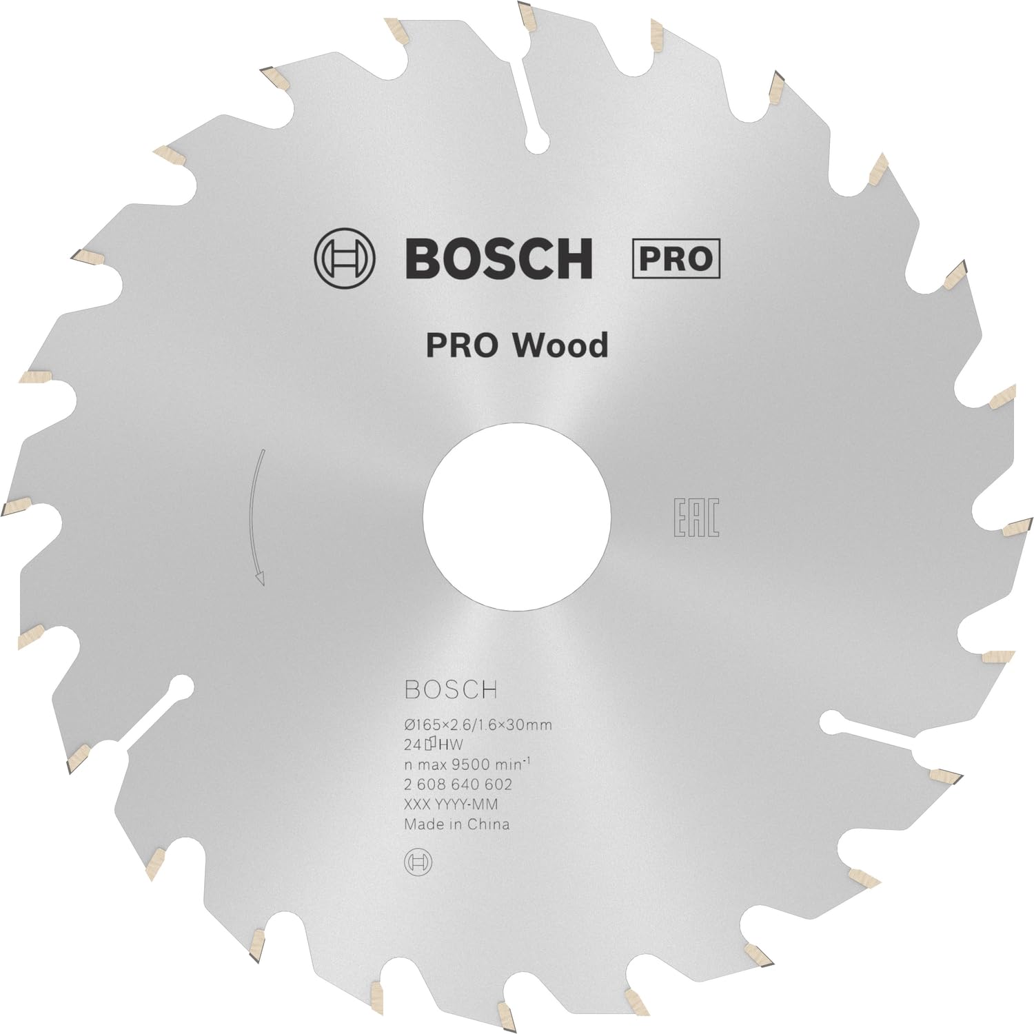 Bosch 1x PRO Wood Circular Saw Blade for Corded Hand-Held Circular Saws (for Softwood, Hardwood, Ø mm, Professional Accessory Hand-Held Circular Saw)