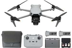 DJI Air 3S Fly More Combo (RC-N3), Drone with 1" CMOS Wide-Angle & Medium Tele Camera, 4K/60fps HDR Video, Nightscape Omnidirectional Obstacle Sensing & 3 Batteries for Extended Flight Time