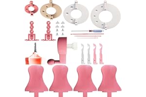 AZANU 32 Pcs Set Sentro 40/48 Knitting Machine Accessories，Various Weaving Loom Round Knitting Machines Replacement Tools Include Adapter，Handle，Tensioner and Knit Hook Kit for Adults & Kid