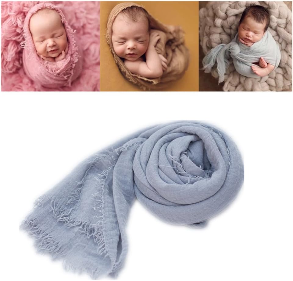 Coberllus Newborn Baby Photo Props Blanket Swaddle Ripple Swaddle Wrap for Boy Girls Photography Shoot