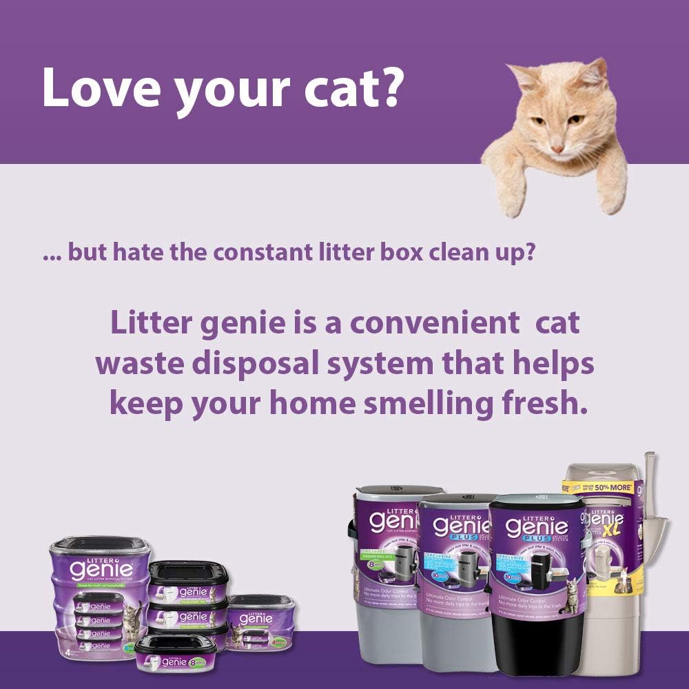 Litter Genie Standard Cat Litter Disposal System Refills (Pack of 3): Pet Supplies