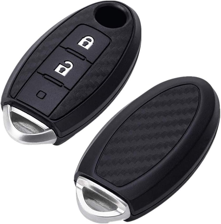 Happyit Car Key Case Cover Carbon Fiber Pattern Soft Silicone for Nissan Teana X-Trail Qashqai Livina Sylphy Tiida Sunny March Murano Geniss Juke Almera Kicks Pathfinder Note Infiniti - Image 5