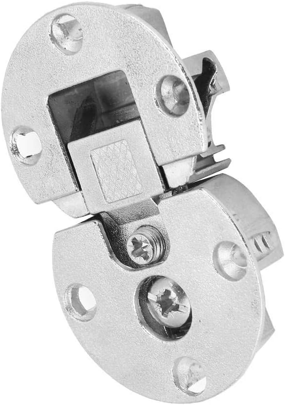 Jadeshay Hinges,2 Pieces Door Hinges Hidden Cabinet Hinges Adjustable 90 Degree Page Turning Hinge Back Flap Hinge for Lifting Desk Kitchen Folding Dining Table with 12 Pieces Mounting Screws - Image 4