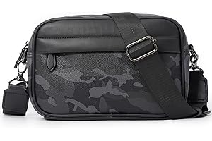 HJKIOPC Men's Small Shoulder Bag,Multi Pocket Cross Body Bag,Messenger Bag,Durable Wear-resistant and Waterproof for Work and Travel.