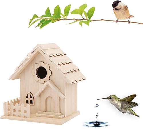 Amazon Com M Kvfa Diy Bird House Wooden House Resting Place For