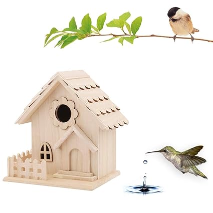 Amazon Com Nihai Wooden Birdhouses Bird House Wall Mounted