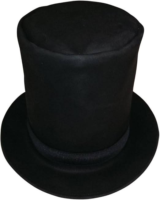 Sharpshooter Tall Leather Abraham Lincoln Stovepipe High Top Hat at