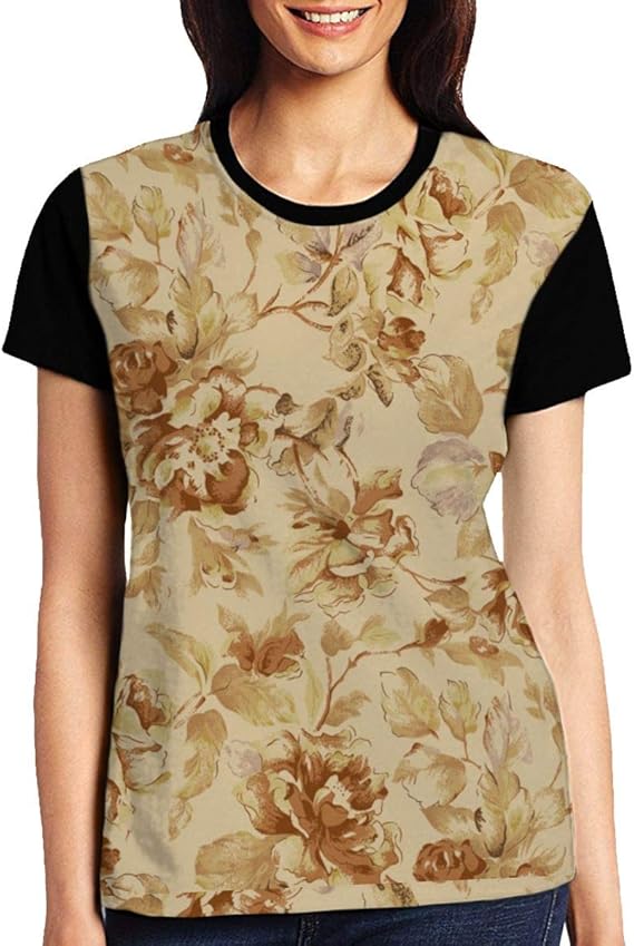 Amazon Co Jp Skydoor J 花柄 ペールオレンジ レディース 半袖 Tシャツ ファッション トップス カジュアル オシャレ 丸首 ネック シンプル 夏 スポーツウェア シンプル 吸水速乾 日常用 服 ファッション小物