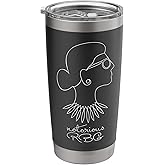 Notorious RBG Feminist Progressive Profile Drawing Stainless Steel Insulated Tumbler