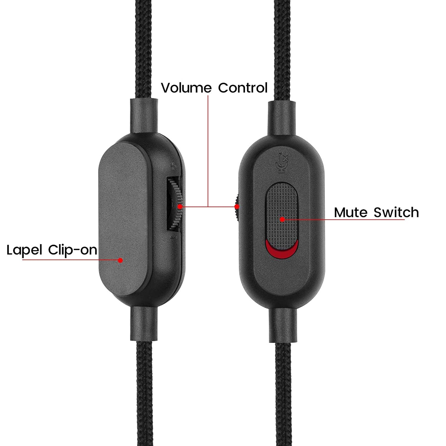 weishan Headset Cable Replacement for Logitech G Pro, G Pro X, Logitech G433, G233 Earphone Sound Aux Cord with Volume Controller and Mute
