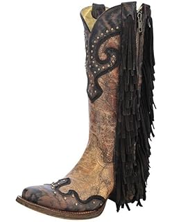 botas vaqueras cuadradas de mujer