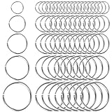 Selizo 200Pcs Split Key Rings Bulk for Keychain and Crafts (5 Size)
