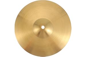 10 Inch Ride Cymbal Brass Golden Mute Cymbal Ride for Adult Practice Traditional Finish Brass Drum Hardware