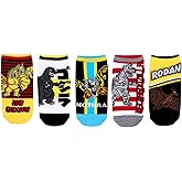 Godzilla 5 Pair Pack Lowcut Socks - Fits Ladies Shoe Size 4-10 (5 Pair)