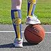 ChalkTalkSPORTS Athletic Half Cushioned Crew Socks | Mid Calf | Basketball Superelite | Royal Blue/Gold