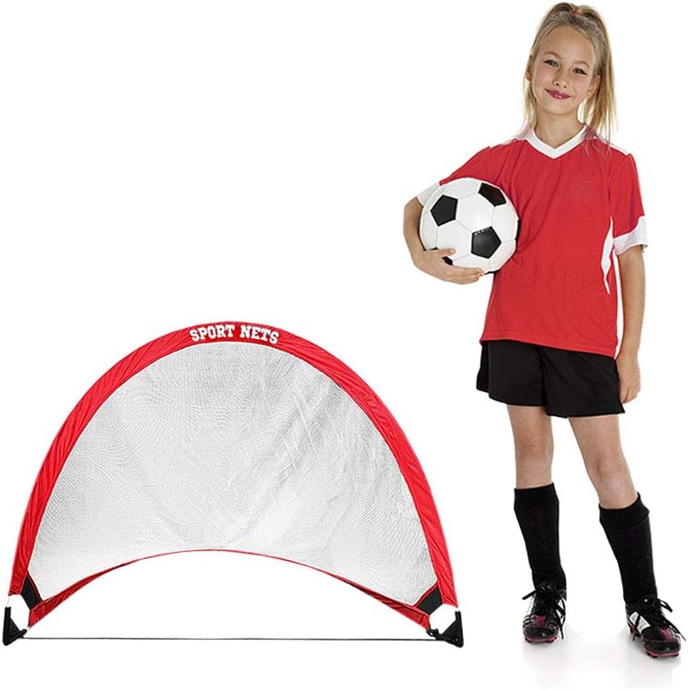 Hit Run Steal Portable Pop Up Soccer Goals Set of 2 - Two Folding Portable Soccer Goals with Carry Case - Available in 2.5ft, 4ft and 6 Foot Sizes. (2.5 Ft. (2 Goals + Bag)) : Sports & Outdoors