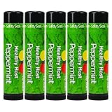 Healthy Host Beeswax Lip Care with Shea Butter, Peppermint Essential Oil - 5 Pack