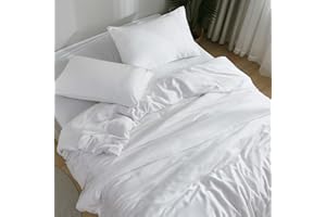 DOZ by SIJO 100% Viscose from Organic Bamboo Sheet Set, Buttery Soft & Silky, Cooling for Hot Sleepers, Oeko-TEX, 16" Deep Pockets - 4pc - 2 Pillowcases 1 Fitted Sheet 1 Top Sheet (Snow, King)