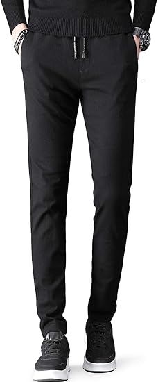 Amazon Newhey チノパン メンズ スキニーパンツ ズボン ロングパンツ 秋 冬 ストレッチ 大きいサイズ スリム 細身 カジュアル 綿 美脚 おしゃれ 3色 ブラック 29 ロングパンツ 通販