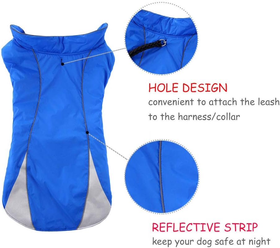 Reflective Dog Jacket, Outdoor Warm Dog Winter Coats, Cold Weather Dog Vest Apparel for Small Medium Large Dogs - Image 5