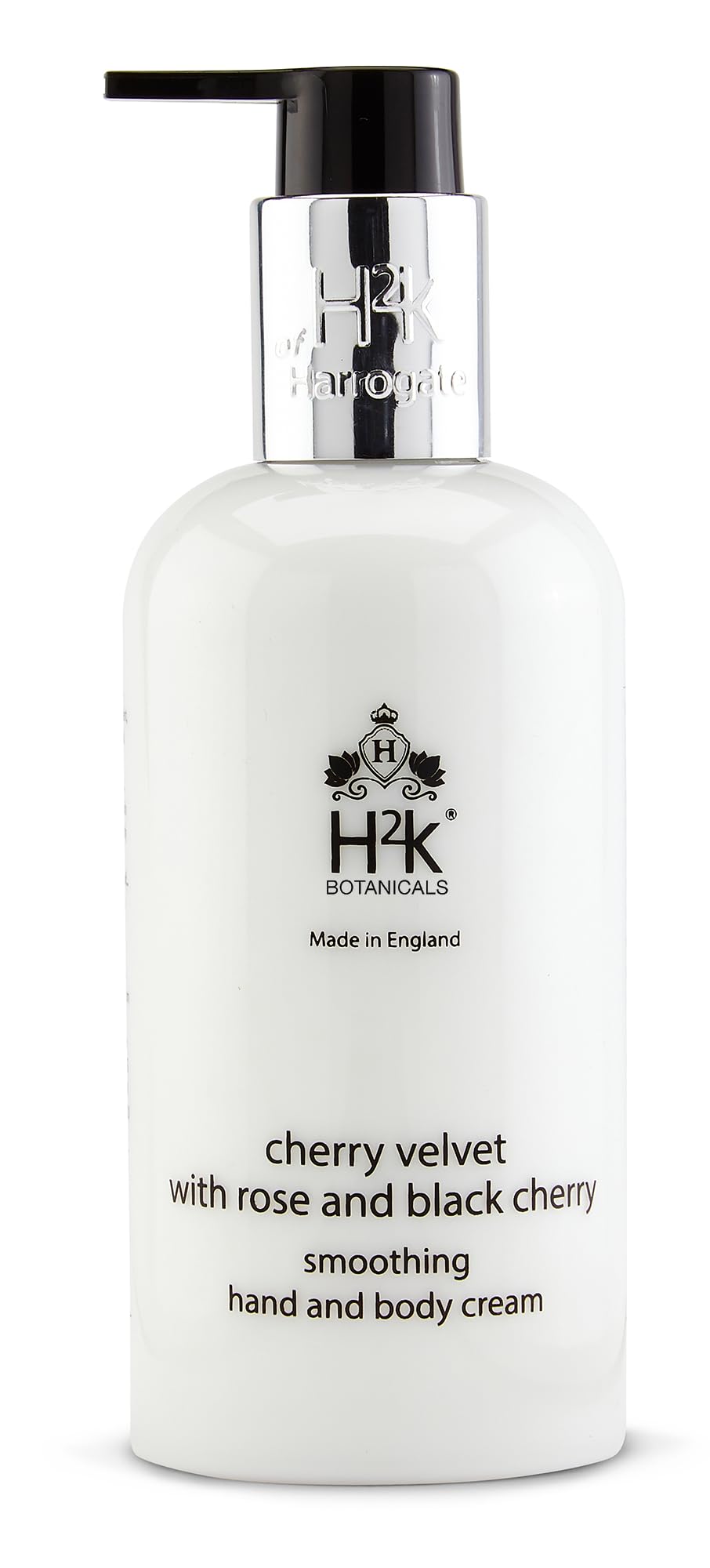 Moisturising Soothing Hand & Body Lotion, Rose and Black Cherry Scented (250ml) Cherry Velvet by H2K Botanicals — image 1