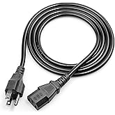 10Ft 3 Prong AC Power Cord TV Universal Treadmills Cable for Computer Monitor, Horizon Fitness Treadmills, Superfit, BowFlex, Sole E35 E55 F63 F80,Goplus, Walking Pad Treadmill Charger Replacement