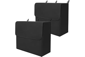 GliCraft 2 Pcs Black Horse Blanket Storage Bag 600D Oxford Fabric 24 x 20 x 9 in Waterproof Dust-Proof Hanging Stall Front Storage Bag Horse Stall Blanket Holder Accessories Organizer