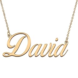 HUAN XUN Customized Custom Simple Any Name Necklace