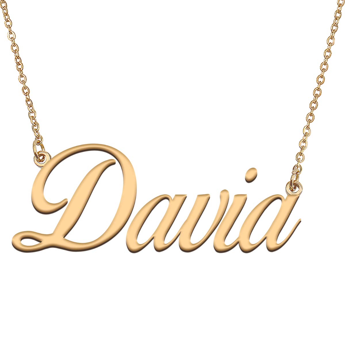HUAN XUN Customized Custom Simple Any Name Necklace