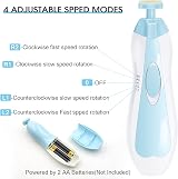 GRTLPOK Baby Nail File Electric Nail Trimmer with LED Light Blue view 4