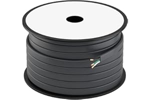 OTOMO 100' 15/3 Electric Trailer Brake Controller Cable Wiring 100.00% Copper Crimp Supply Laid Paralle Light Cable SAE J1128 & SAE J378 PVC Jacketed for Auto Marine and Other Use- Black/White/Green