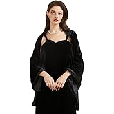 Huralona Women's Velvet Shawl and Wrap Single-sided for Evening Dresses Wedding Bridal Scarf Party Prom Dress Accessories
