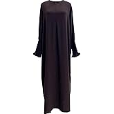 Lenmipot Islamic Women Jilbab Abayas Muslim Abaya Dress for Women Middle East Kaftan Dubai Dress Eid Prayer Clothes