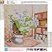 5D Diamond Painting by Number Kit, feilin Frog and Toilet Full Drill Rhinestone Embroidery Cross Stitch Supply Arts Craft Wall Decor Gift 30x30cm