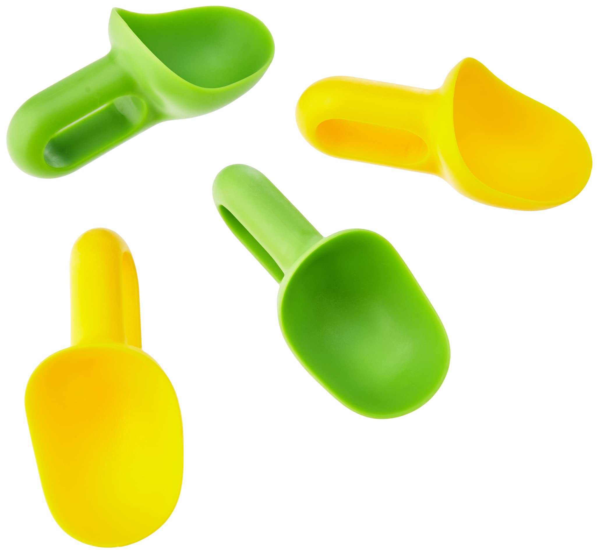 Premier Housewares Ice Cream Scoop / Icecream Scooper / Kitchen Utensil / Set of 4 Mini Ice Cream Scoop - Green and Yellow