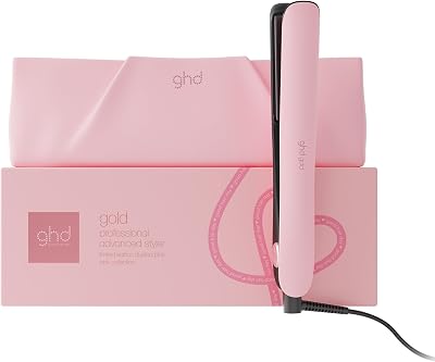 Gold Styler in Edizione Limitata Dusted Pink – con Custodia Termoresistente Coordinata – Styling professionale avanzato per capelli lisci e setosi con maggiore brillantezza – Adatta a tutti i tipi