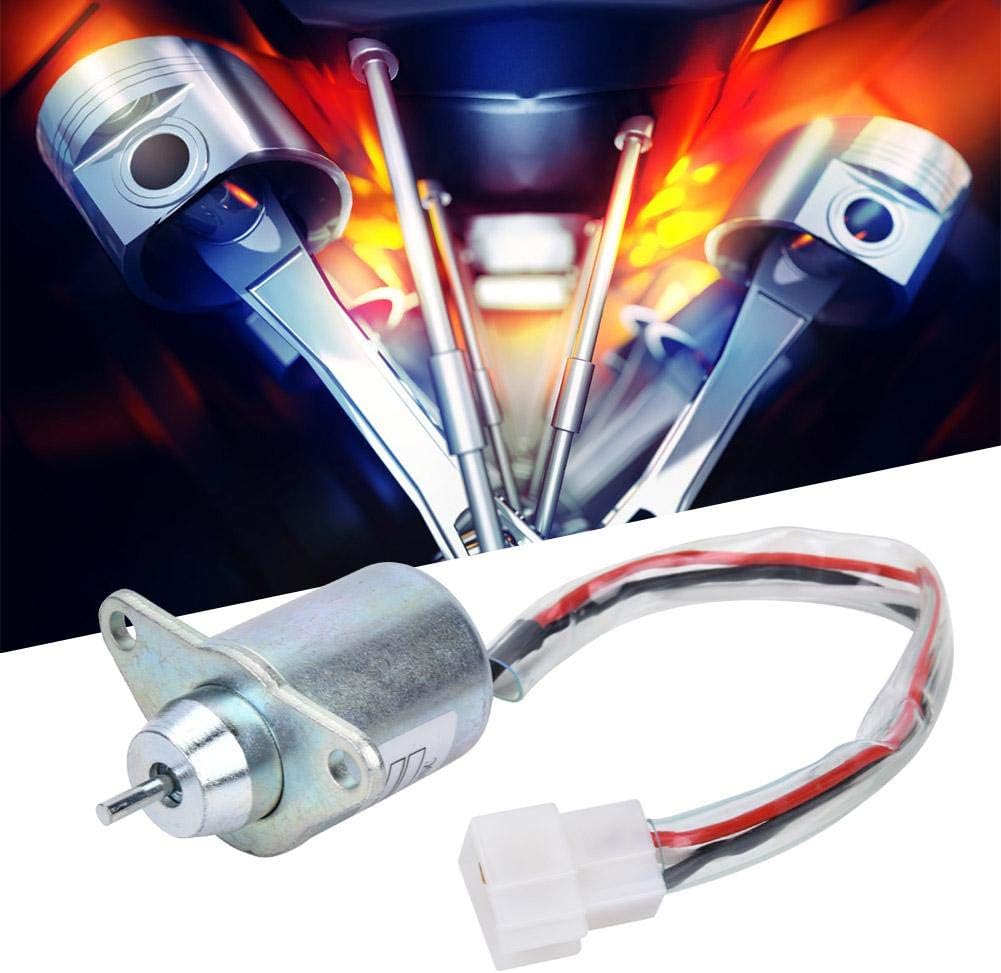 Shut Off Solenoid, 1503ES-12S5SUC5S Shut Off Shutdown Flameout Solenoid Valve 12V Excavator Accessories Fit for YAN-MAR
