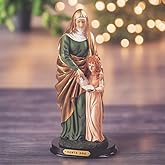 ICE ARMOR Hand Painted 9" H St. Ana Figurine Statue Sculpture Ornament Decoration Home/Room Decor Ideas for Housewarming, Holidays and Birthdays Great Collectible Addition
