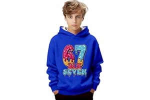 Funny Six Seven 6 7 Meme Gen Alpha Slang Kids Drip Meme 67 Ice Cream Sweatshirt Boys Girls Printed Long Sleeve Hoodie