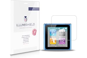 ILLUMISHIELD Screen Protector Compatible with Apple iPod nano 6 (6th Gen)(3-Pack) Clear HD Shield Anti-Bubble and Anti-Fingerprint PET Film