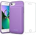 Battery Case for iPhone 6/6s/7/8/SE(2022/2020)(6.1 Inch), [2024 Upgraded] Ultra-Slim 7000mAh Portable Extended Charging Case Cover for iPhone 8, iPhone 7, iPhone 6/6s, iPhone SE Charger Case (Purple)