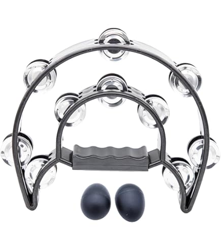 Amazon.com: YMC Half Moon Tambourine Double Cutaway TAM20-YW